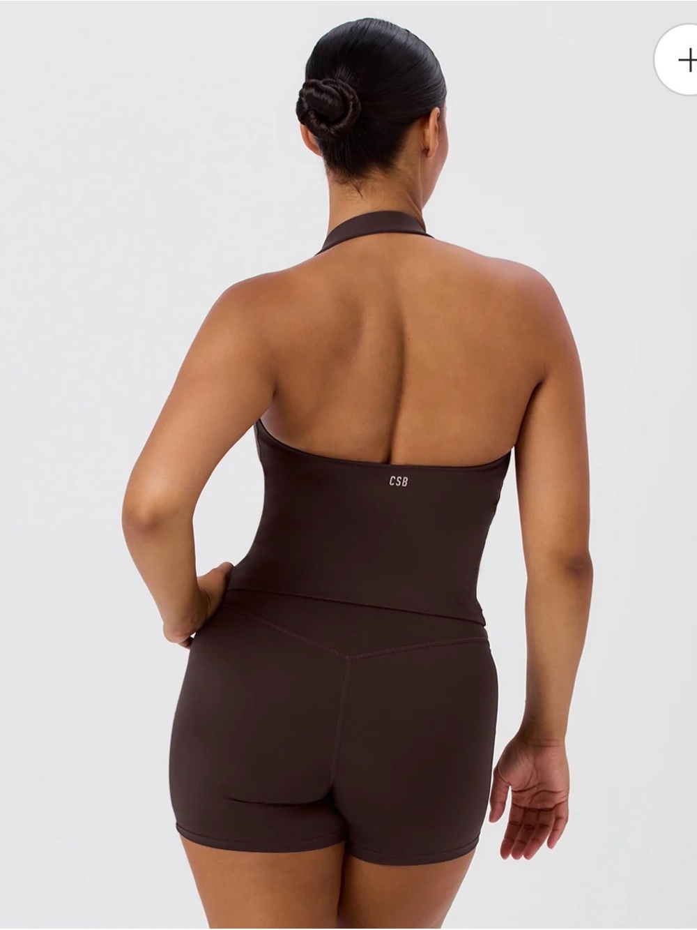 NWT Crop Shop Boutique CSB Serenity Halle Halter Tank in Espresso Size Small - Picture 3 of 7